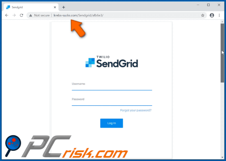 sendgrid email scam fake sendgrid login website appearance