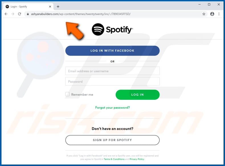 spotify email scam fake spotify website