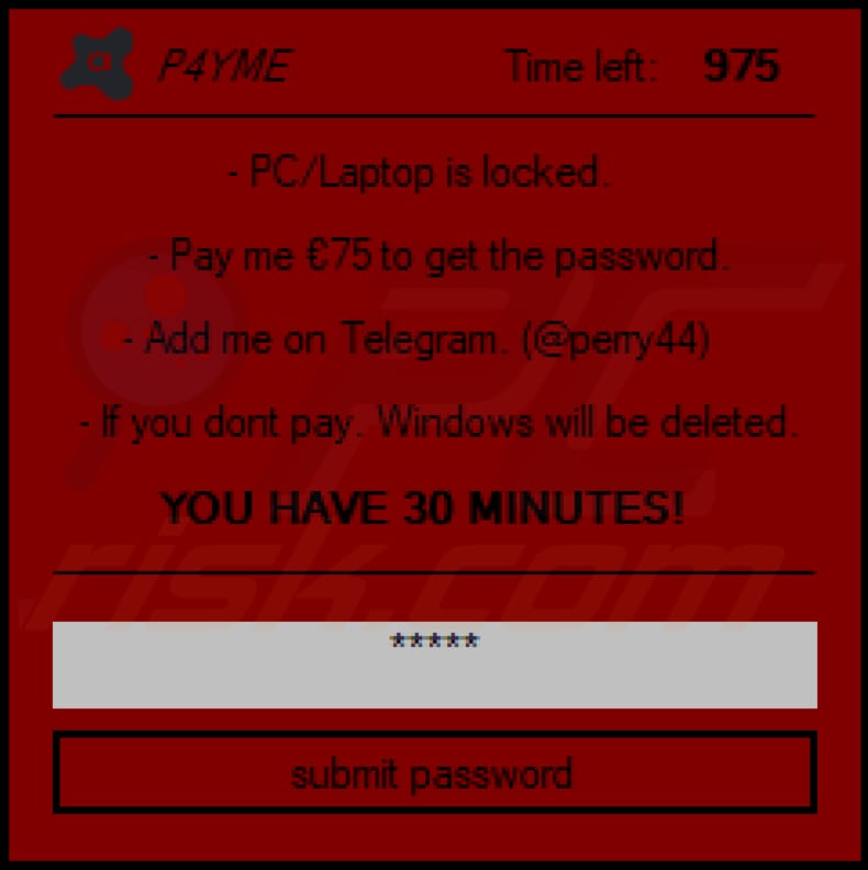 SSHBOT decrypt instructions (on the locked screen)