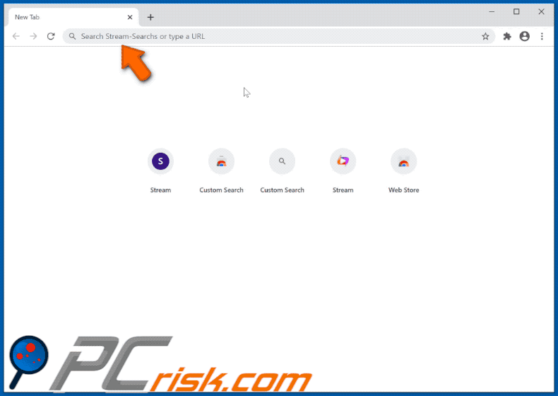 Stream-Searchs browser hijacker appearance GIF