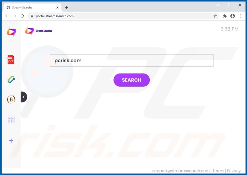 streamssearch.com browser hijacker