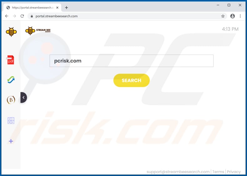 streambeesearch.com browser hijacker