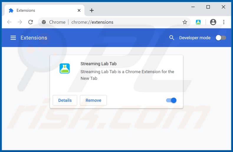 Removing streaming-lab.com related Google Chrome extensions