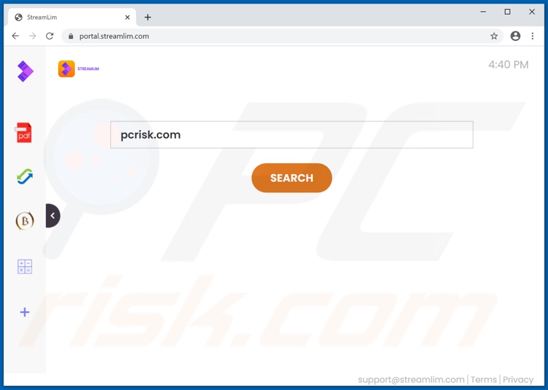 streamlim.com browser hijacker