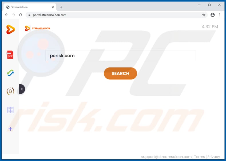 streamsaloon.com browser hijacker