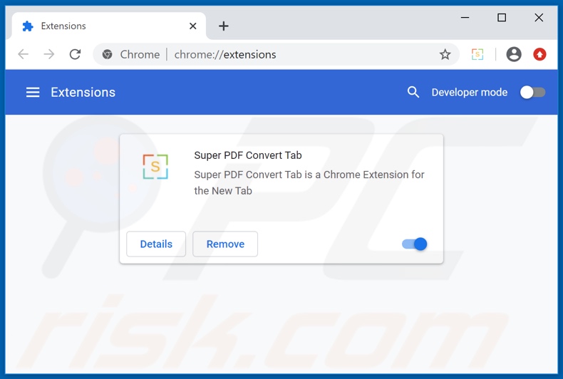Removing super-pdf-convert.com related Google Chrome extensions