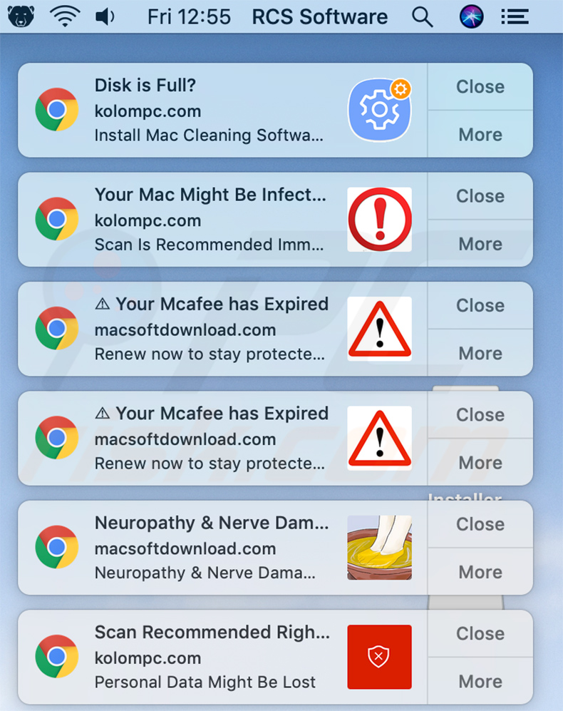 Browser notifications used to promote scam websites that promote rogue installers designed to promote TapuFind browser hijacker