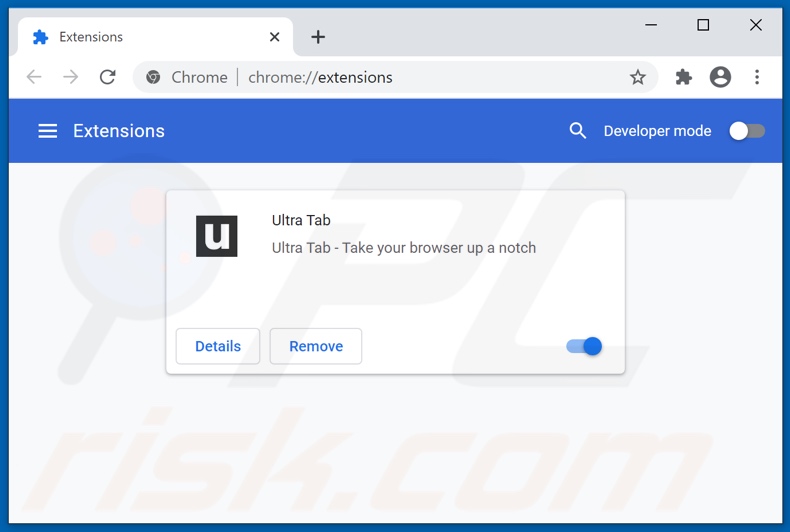 Removing ultra-search1.com related Google Chrome extensions