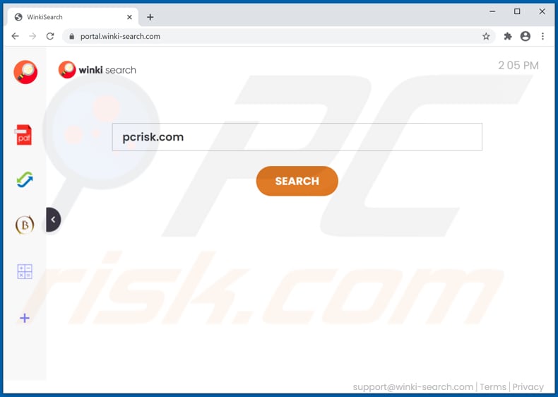 winki-search.com browser hijacker
