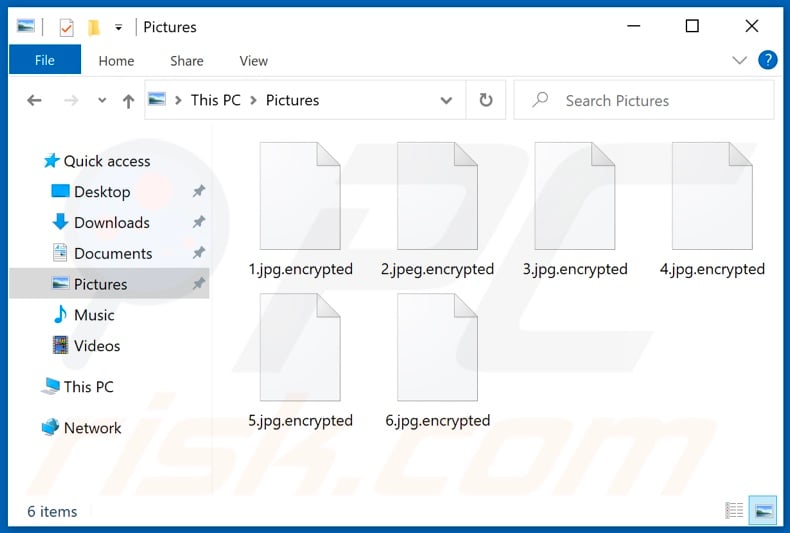 Files encrypted by WinWord64 ransomware (.encrypted extension)