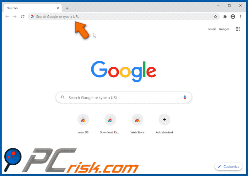 Example of a browser hijacker promoting zingload.com fake search engine
