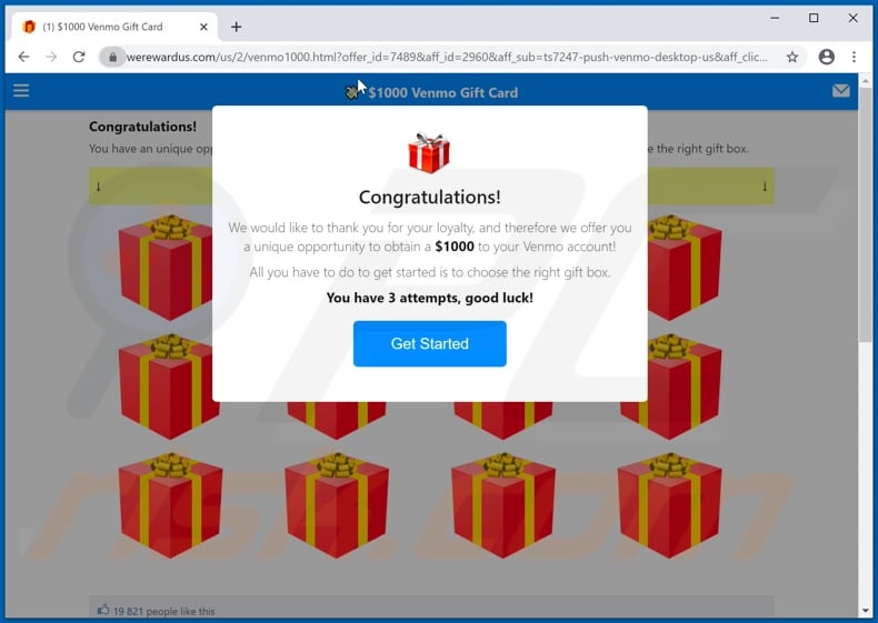 How to remove 1000 Venmo Gift Card POPUP Scam virus