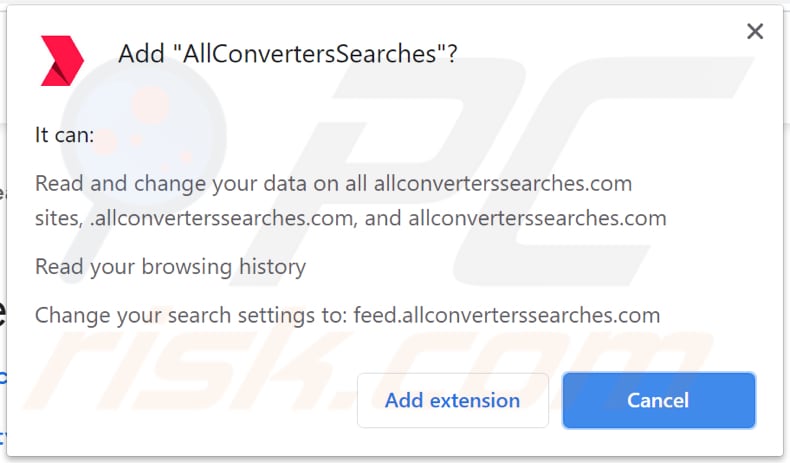 allconverterssearches browser hijacker notification