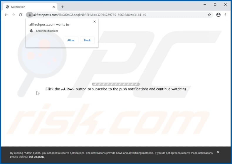 allfreshposts[.]com pop-up redirects