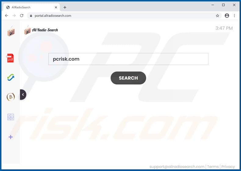 allradiosearch.com browser hijacker