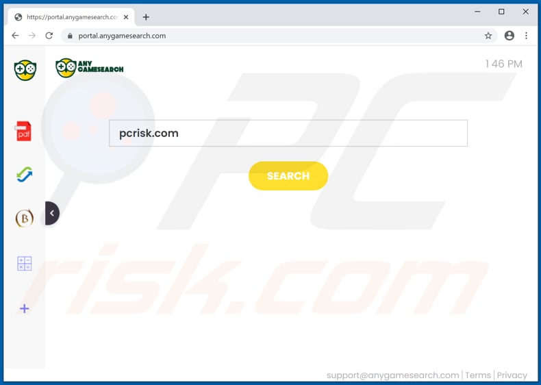 anygamesearch.com browser hijacker