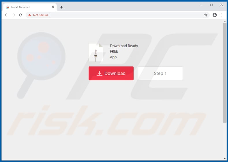 Website used to promote BipApp browser hijacker
