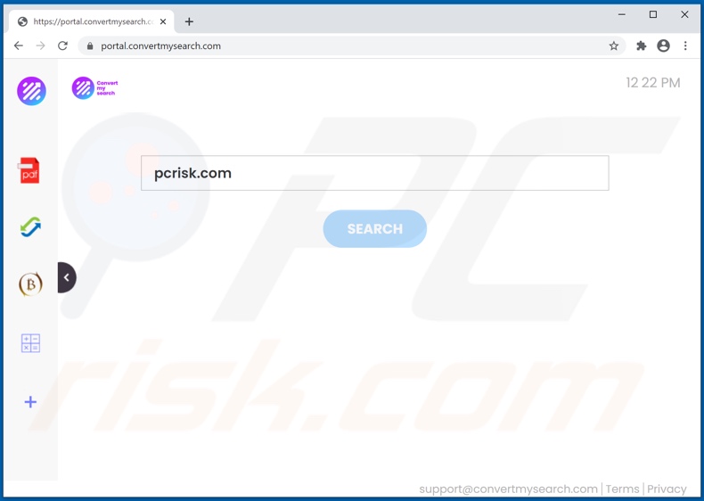convertmysearch.com browser hijacker