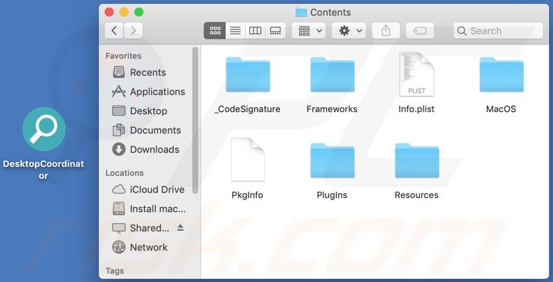 DesktopCoordinator adware install folder