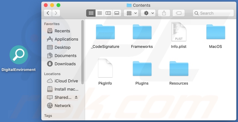 DigitalEnviroment adware install folder