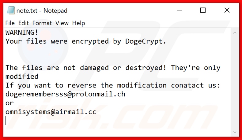 DogeCrypt decrypt instructions (note.txt)