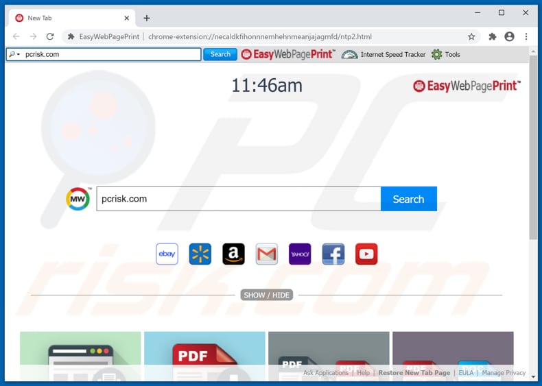 EasyWebPagePrint browser hijacker