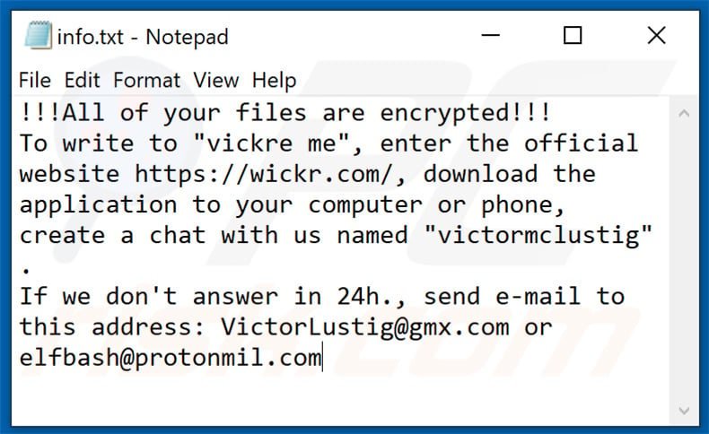 Eight ransomware info.txt file (2020-09-28)