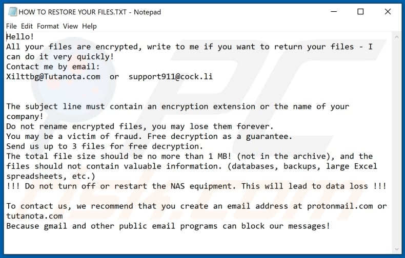 Fxmwtv decrypt instructions (HOW TO RESTORE YOUR FILES.TXT)