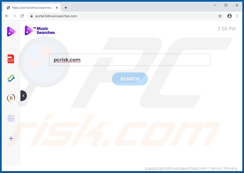 hdmusicsearches.com browser hijacker