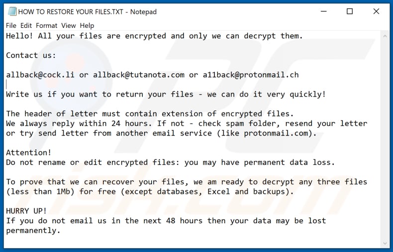 Jarkvgtiiq decrypt instructions (HOW TO RESTORE YOUR FILES.TXT)