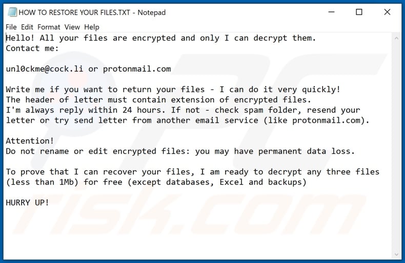 Jdokao decrypt instructions (HOW TO RESTORE YOUR FILES.TXT)