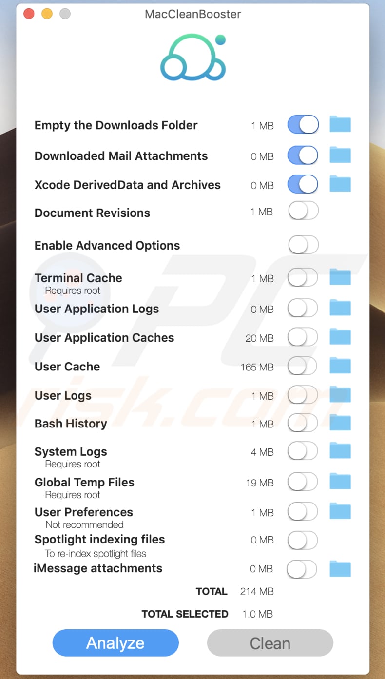 MacCleanBooster unwanted application