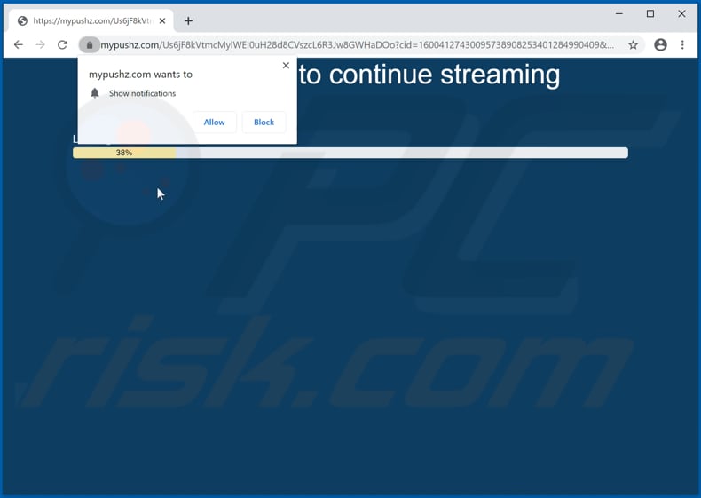 mypushz[.]com pop-up redirects