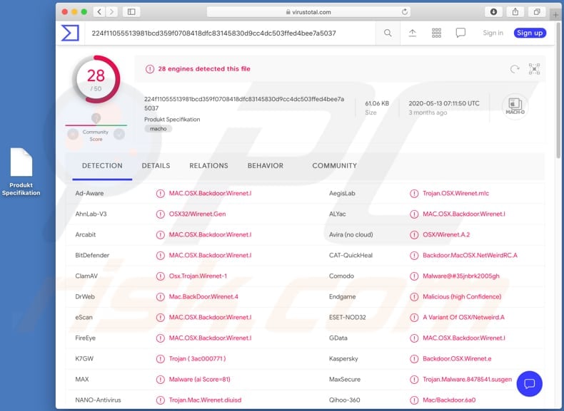 NetWeirdRC remote access trojan