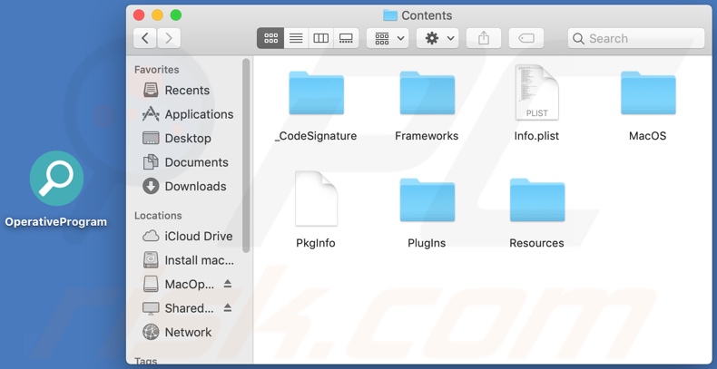 OperativeProgram adware install folder