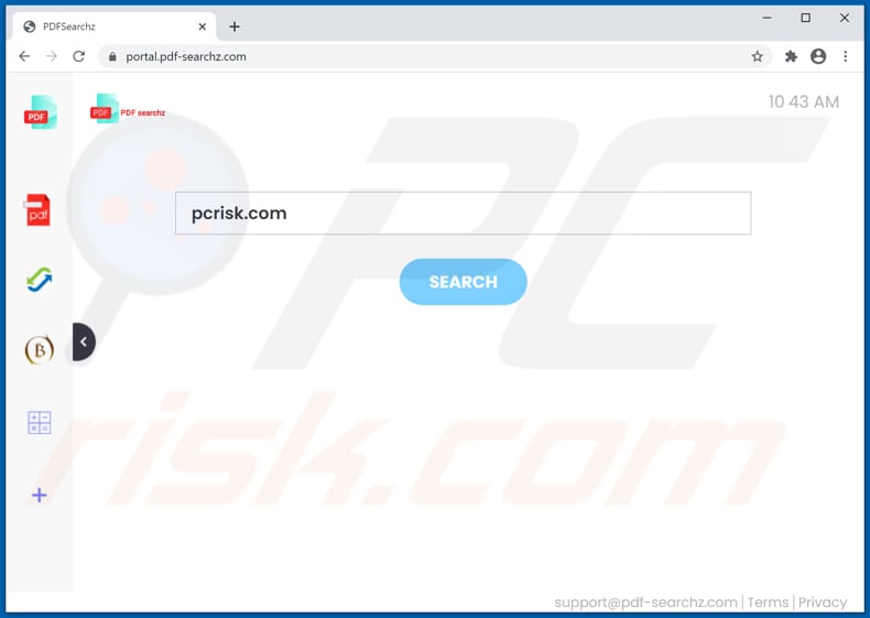 pdf-searchz.com browser hijacker