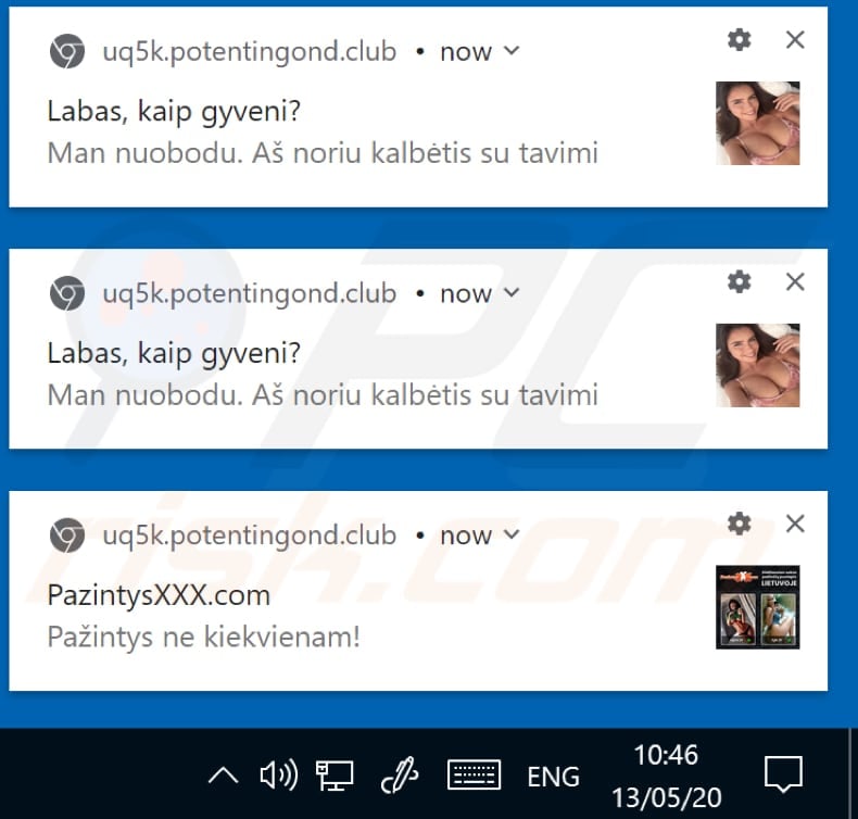 potentingond.club shows notifications