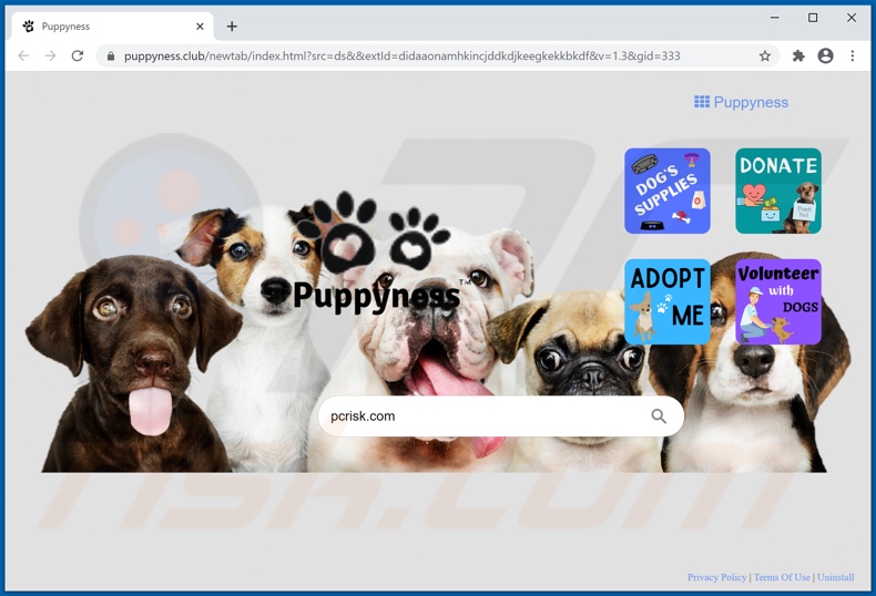 puppyness.club browser hijacker