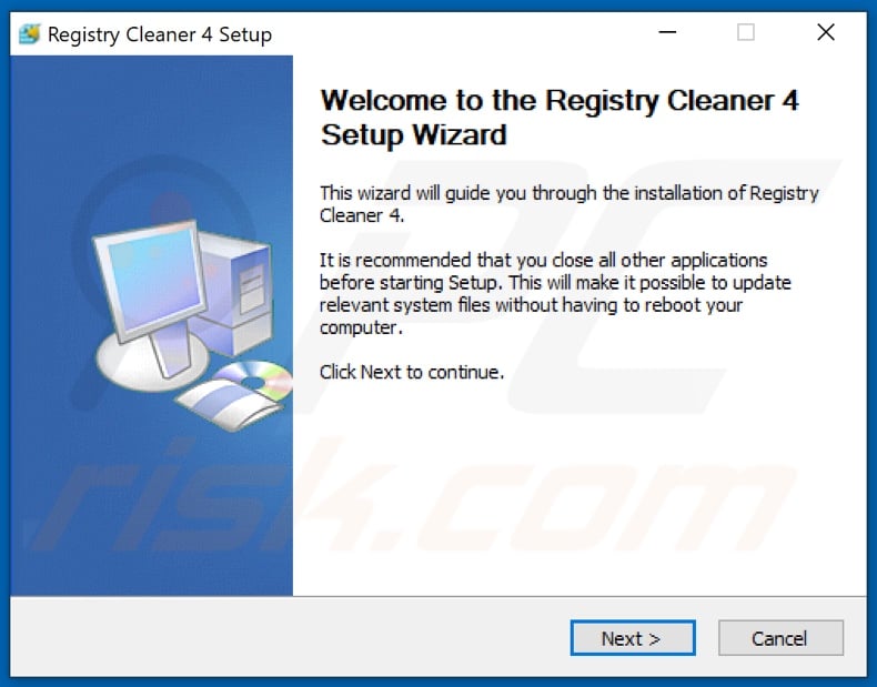 Registry Cleaner PUA installation setup