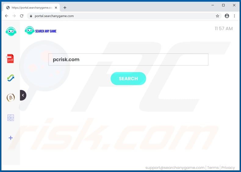 searchanygame.com browser hijacker