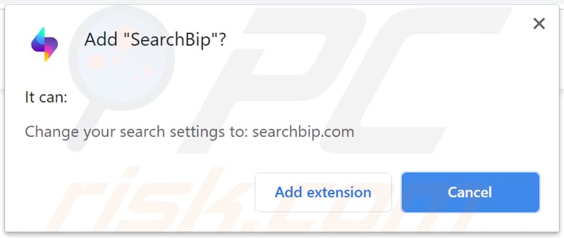 searchbip browser hijacker notification