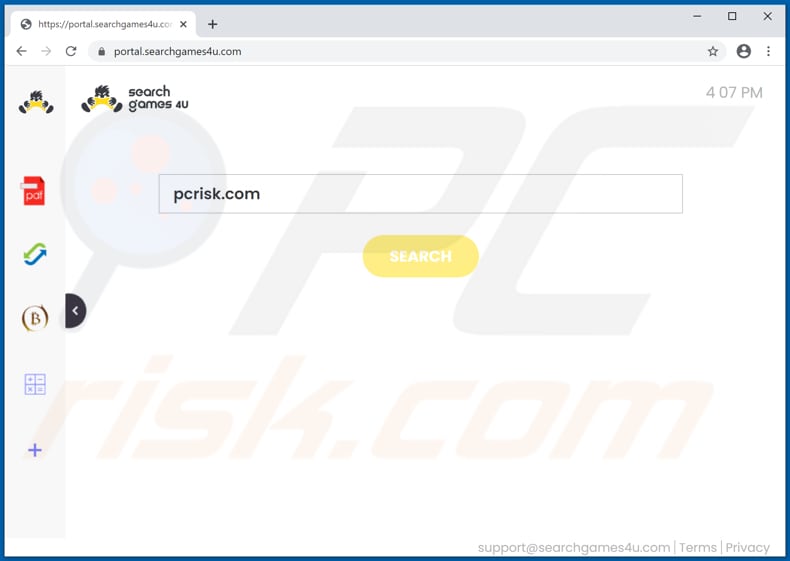 searchgames4u.com browser hijacker
