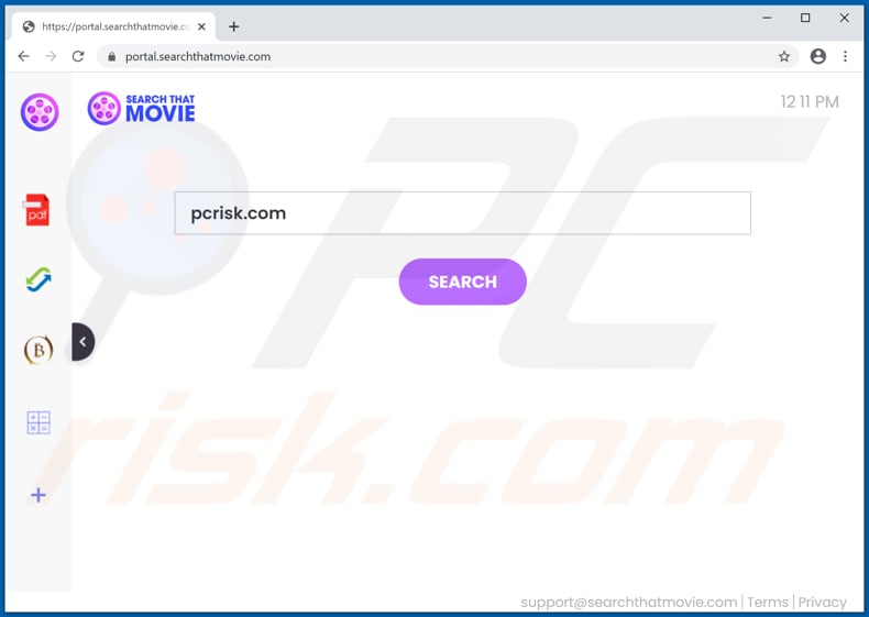 searchthatmovie.com browser hijacker