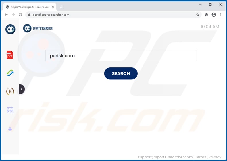 sports-searcher.com browser hijacker