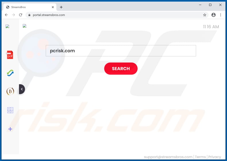 streamsbros.com browser hijacker