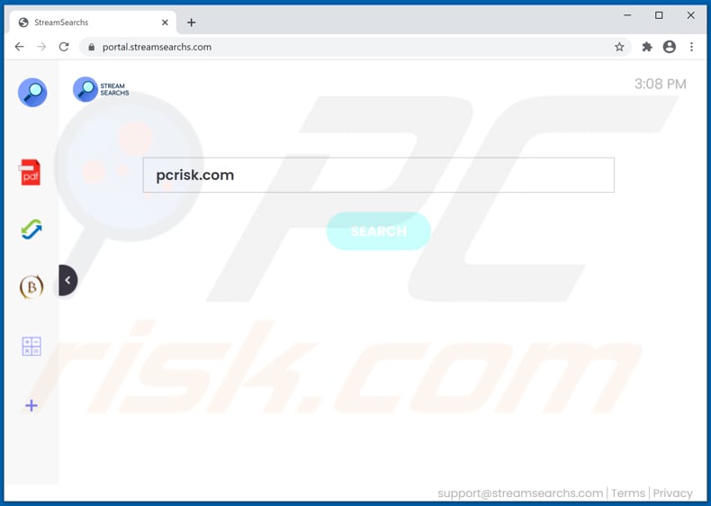 streamsearchs.com browser hijacker
