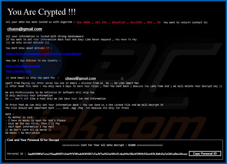 Strong decrypt instructions (pop-up)