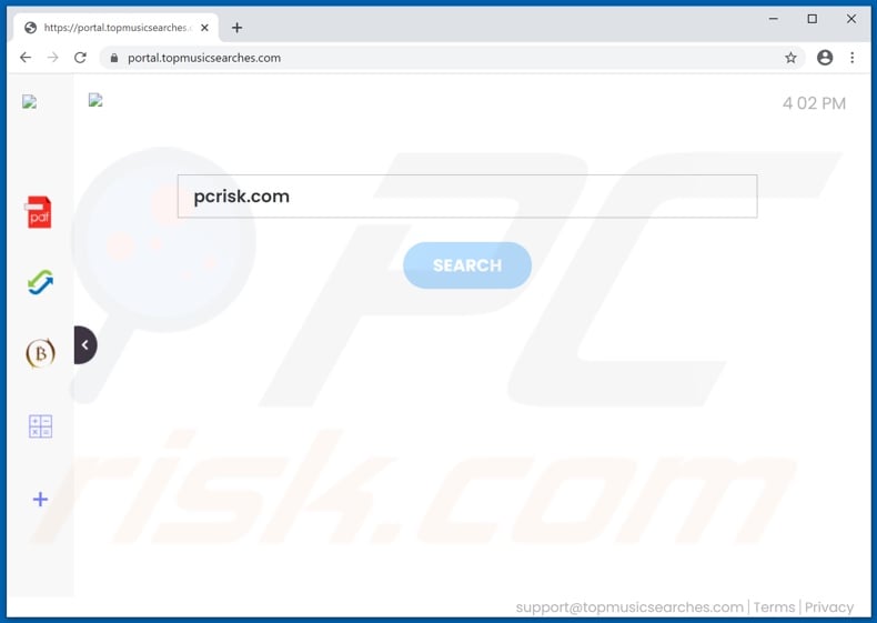 topmusicsearches.com browser hijacker