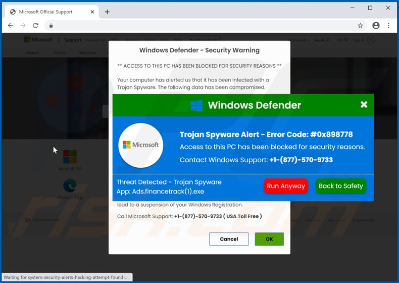 remove warning spyware detected on your computer