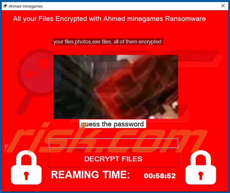 Ahmed Minegames decrypt instructions (pop-up)